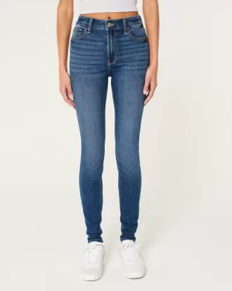 High-Rise Dark Wash Super Skinny Jeans,High-Rise Dark Wash Super Skinny Jeans