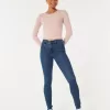 High-Rise Dark Wash Super Skinny Jeans,High-Rise Dark Wash Super Skinny Jeans