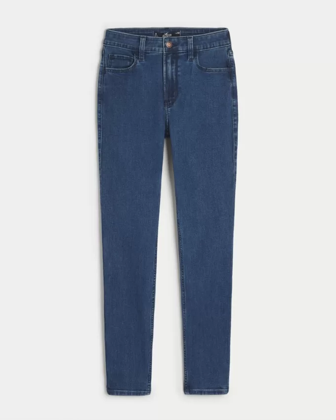 High-Rise Dark Wash Super Skinny Jeans,High-Rise Dark Wash Super Skinny Jeans