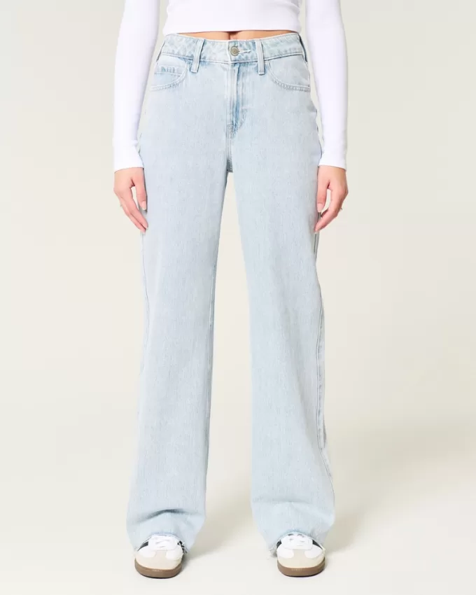 High-Rise Light Wash Baggy Jeans,High-Rise Light Wash Baggy Jeans