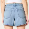 High-Rise Light Wash Relaxed Denim Shorts 5″,High-Rise Light Wash Relaxed Denim Shorts 5″
