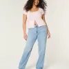 High-Rise Light Wash Straight Jeans,High-Rise Light Wash Straight Jeans