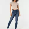 High-Rise Medium Wash Jean Leggings,High-Rise Medium Wash Jean Leggings