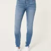 High-Rise Medium Wash Super Skinny Jeans,High-Rise Medium Wash Super Skinny Jeans
