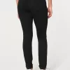 High-Rise Ripped Black Jean Leggings,High-Rise Ripped Black Jean Leggings