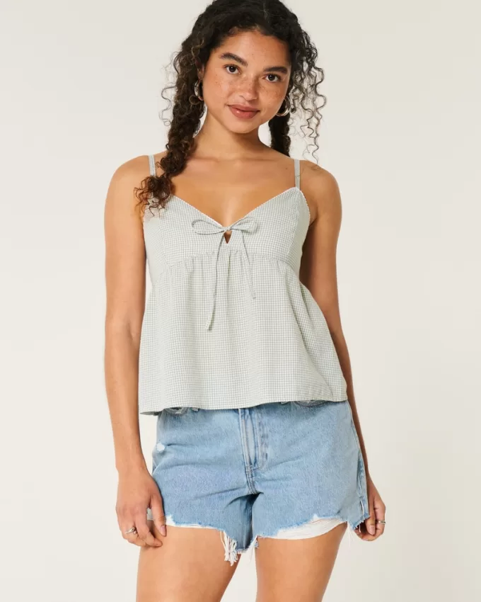 High-Rise Ripped Medium Wash Relaxed Denim Shorts 5″,High-Rise Ripped Medium Wash Relaxed Denim Shorts 5″