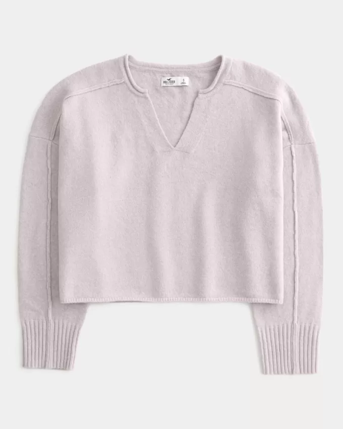 Hollister Comfy Cloud Boxy Notch-Neck Sweater,Hollister Comfy Cloud Boxy Notch-Neck Sweater Hollister Comfy Cloud Boxy Notch-Neck Sweater,Hollister Comfy Cloud Boxy Notch-Neck Sweater