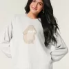 Hollister Comfy Cloud Bunny Graphic Crew Sweater,Hollister Comfy Cloud Bunny Graphic Crew Sweater