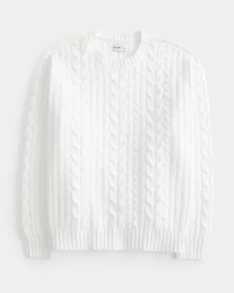 Hollister Comfy Cloud Cable-Knit Crew Sweater,Hollister Comfy Cloud Cable-Knit Crew Sweater