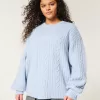 Hollister Comfy Cloud Cable-Knit Crew Sweater,Hollister Comfy Cloud Cable-Knit Crew Sweater