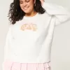 Hollister Comfy Cloud Croissant Graphic Crew Sweater,Hollister Comfy Cloud Croissant Graphic Crew Sweater