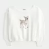Hollister Comfy Cloud Easy Off-the-Shoulder Deer Graphic Sweater,Hollister Comfy Cloud Easy Off-the-Shoulder Deer Graphic Sweater