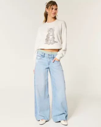 Hollister Comfy Cloud Kitten Graphic Sweater,Hollister Comfy Cloud Kitten Graphic Sweater