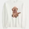 Hollister Comfy Cloud Oversized Dog Graphic Sweater,Hollister Comfy Cloud Oversized Dog Graphic Sweater