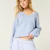 Hollister Comfy Cloud Oversized V-Neck Sweater,Hollister Comfy Cloud Oversized V-Neck Sweater