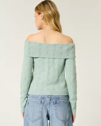 Hollister Comfy Cloud Stitchy Off-the-Shoulder Sweater,Hollister Comfy Cloud Stitchy Off-the-Shoulder Sweater