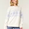 Hollister Comfy Cloud Teddy Bear Graphic Crew Sweater,Hollister Comfy Cloud Teddy Bear Graphic Crew Sweater