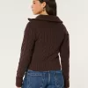 Hollister Comfy Cloud Zip-Up Cable-Knit Sweater,Hollister Comfy Cloud Zip-Up Cable-Knit Sweater