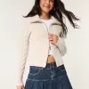 Hollister Comfy Cloud Zip-Up Cable-Knit Sweater,Hollister Comfy Cloud Zip-Up Cable-Knit Sweater