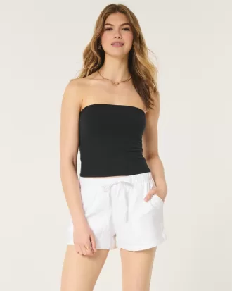 Hollister Ella Linen-Blend Pull-On Shorts,Hollister Ella Linen-Blend Pull-On Shorts