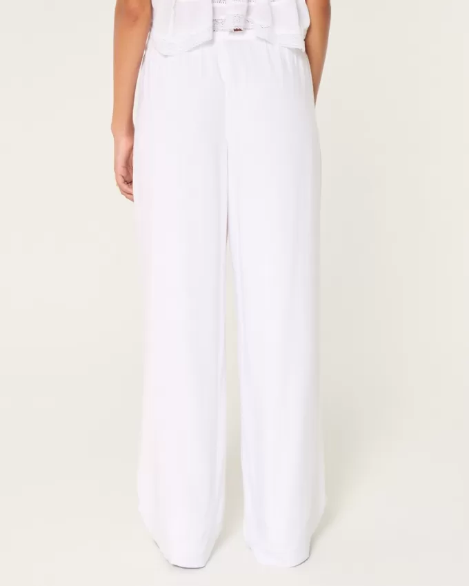 Hollister Ella Pull-On Wide-Leg Pants,Hollister Ella Pull-On Wide-Leg Pants