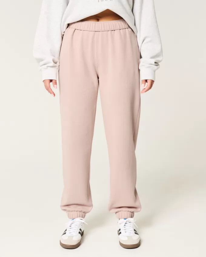 Hollister Feel Good Fleece Dad Joggers,Hollister Feel Good Fleece Dad Joggers
