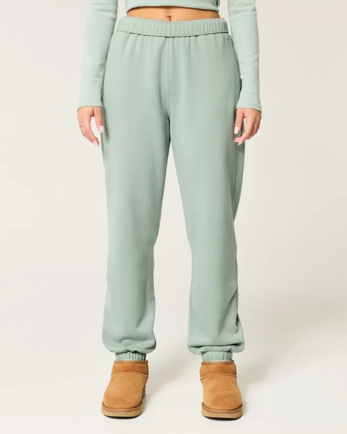 Hollister Feel Good Fleece Dad Joggers,Hollister Feel Good Fleece Dad Joggers
