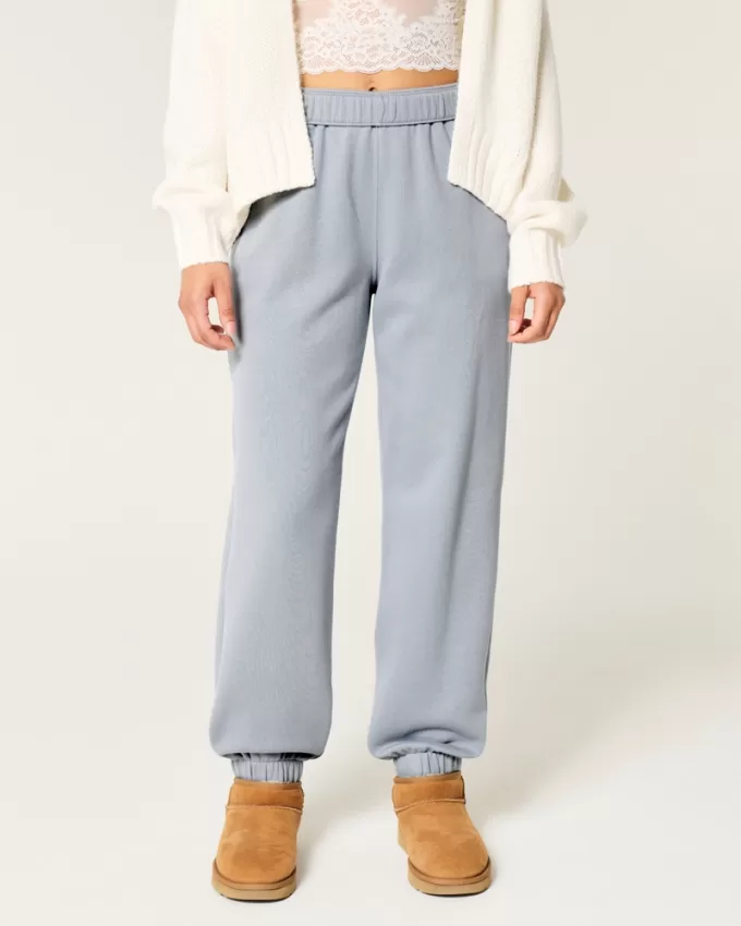 Hollister Feel Good Fleece Dad Joggers,Hollister Feel Good Fleece Dad Joggers