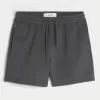 Hollister Feel Good Fleece Mid-Thigh Loose Shorts,Hollister Feel Good Fleece Mid-Thigh Loose Shorts