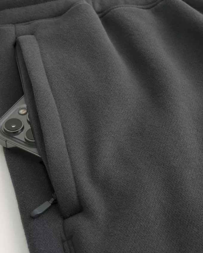 Hollister Feel Good Fleece Mid-Thigh Loose Shorts,Hollister Feel Good Fleece Mid-Thigh Loose Shorts