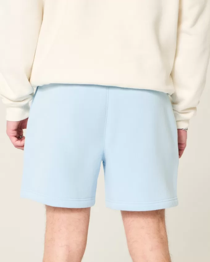 Hollister Feel Good Fleece Mid-Thigh Loose Shorts,Hollister Feel Good Fleece Mid-Thigh Loose Shorts