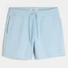 Hollister Feel Good Fleece Mid-Thigh Loose Shorts,Hollister Feel Good Fleece Mid-Thigh Loose Shorts