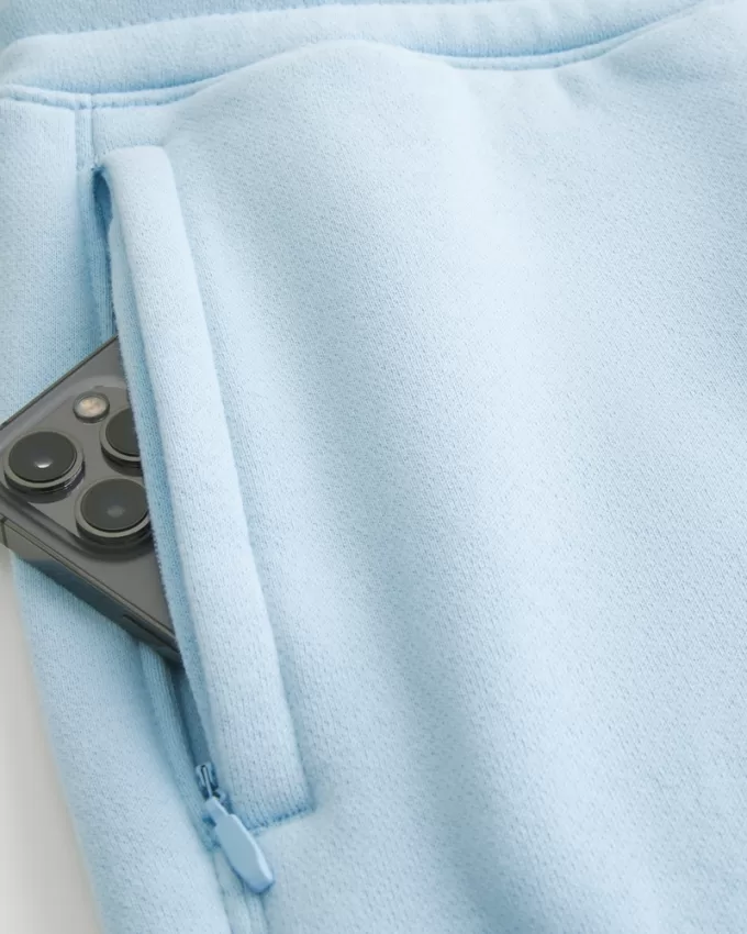 Hollister Feel Good Fleece Mid-Thigh Loose Shorts,Hollister Feel Good Fleece Mid-Thigh Loose Shorts