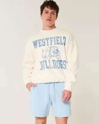 Hollister Feel Good Fleece Mid-Thigh Loose Shorts,Hollister Feel Good Fleece Mid-Thigh Loose Shorts