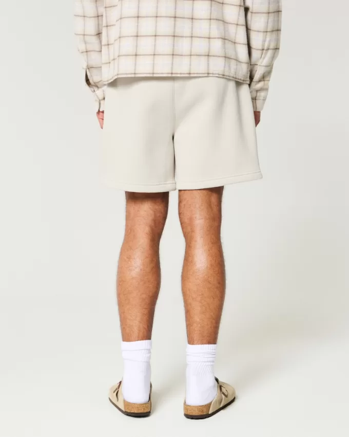 Hollister Feel Good Fleece Mid-Thigh Loose Shorts,Hollister Feel Good Fleece Mid-Thigh Loose Shorts