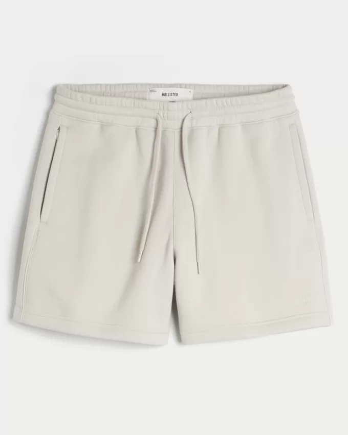 Hollister Feel Good Fleece Mid-Thigh Loose Shorts,Hollister Feel Good Fleece Mid-Thigh Loose Shorts