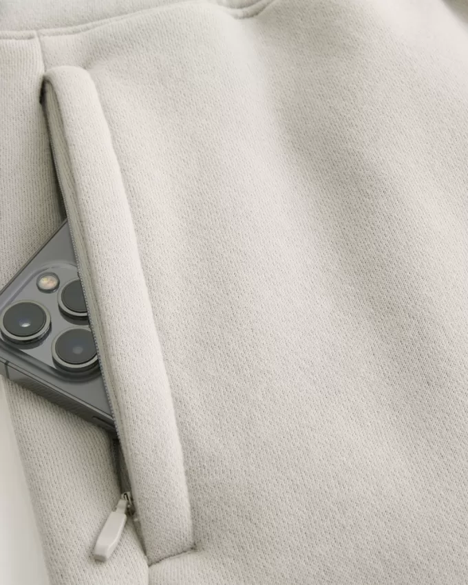 Hollister Feel Good Fleece Mid-Thigh Loose Shorts,Hollister Feel Good Fleece Mid-Thigh Loose Shorts