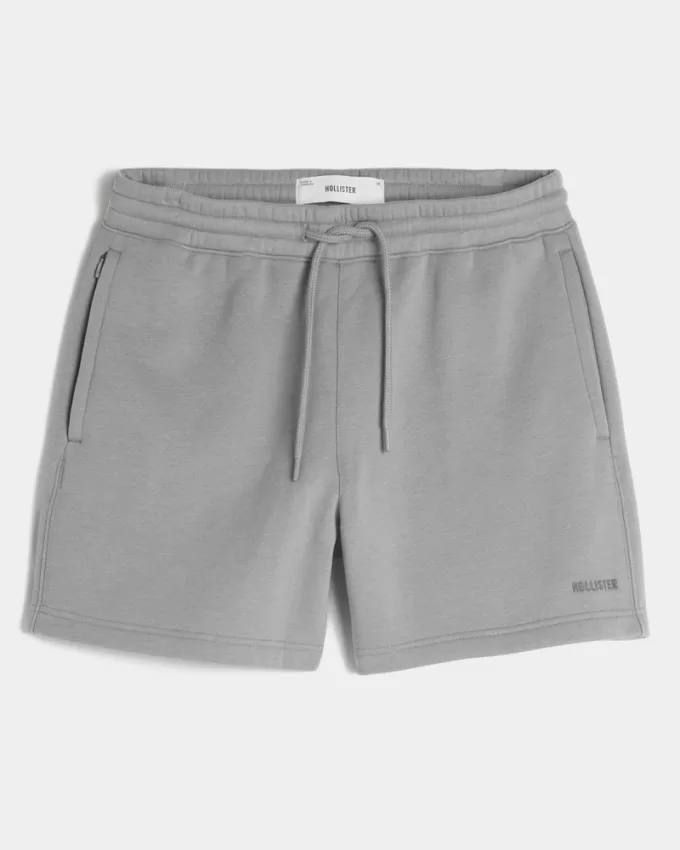 Hollister Feel Good Fleece Mid-Thigh Loose Shorts,Hollister Feel Good Fleece Mid-Thigh Loose Shorts