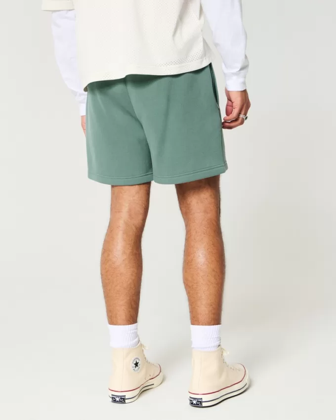 Hollister Feel Good Fleece Mid-Thigh Loose Shorts,Hollister Feel Good Fleece Mid-Thigh Loose Shorts