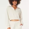 Hollister Feel Good Fleece Mini Half-Zip Sweatshirt,Hollister Feel Good Fleece Mini Half-Zip Sweatshirt