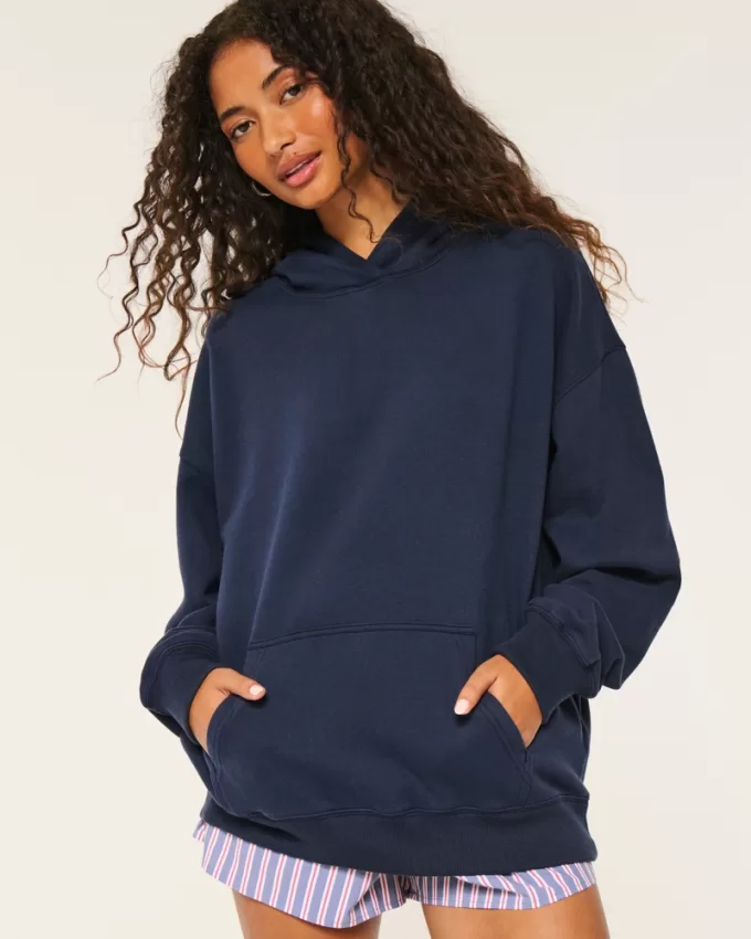 Hollister Feel Good Fleece Oversized Hoodie,Hollister Feel Good Fleece Oversized Hoodie