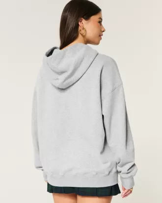 Hollister Feel Good Fleece Pennsylvania Tree Farm Graphic Oversized Hoodie,Hollister Feel Good Fleece Pennsylvania Tree Farm Graphic Oversized Hoodie