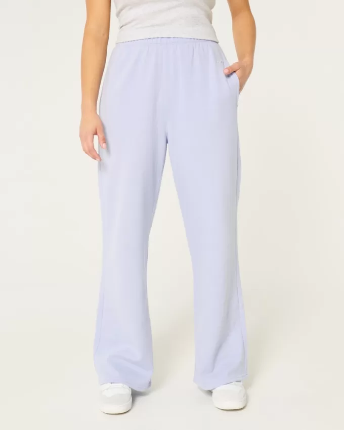 Hollister Feel Good Fleece Wide-Leg Pants,Hollister Feel Good Fleece Wide-Leg Pants