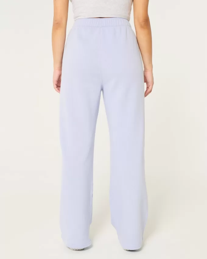 Hollister Feel Good Fleece Wide-Leg Pants,Hollister Feel Good Fleece Wide-Leg Pants