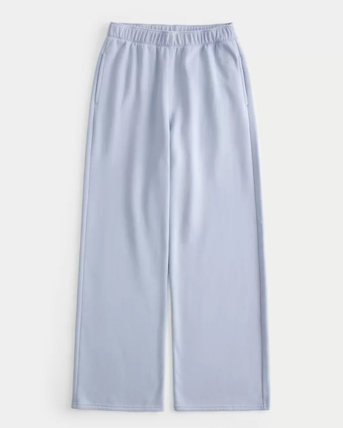 Hollister Feel Good Fleece Wide-Leg Pants,Hollister Feel Good Fleece Wide-Leg Pants