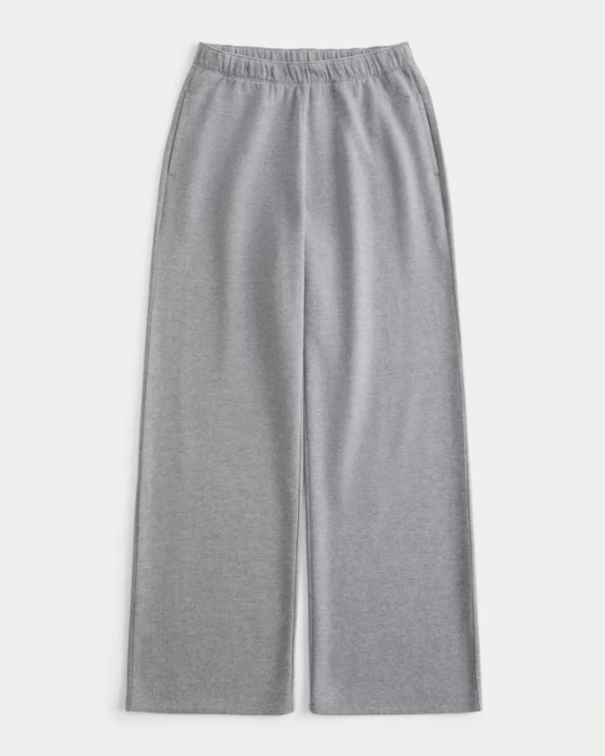 Hollister Feel Good Fleece Wide-Leg Pants,Hollister Feel Good Fleece Wide-Leg Pants