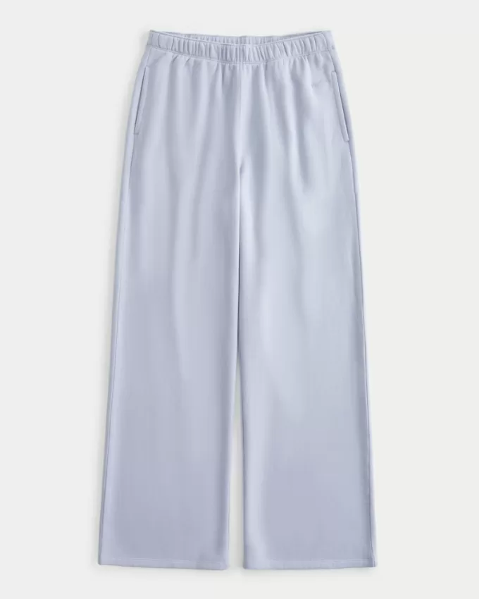 Hollister Feel Good Fleece Wide-Leg Pants,Hollister Feel Good Fleece Wide-Leg Pants
