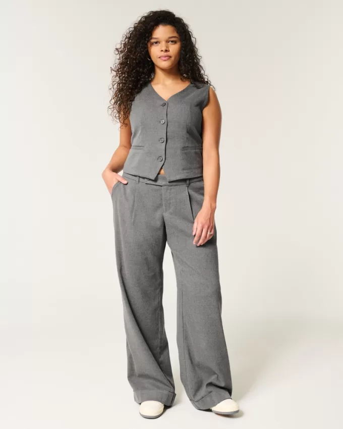 Hollister Livvy Low-Rise Wide-Leg Pants,Hollister Livvy Low-Rise Wide-Leg Pants