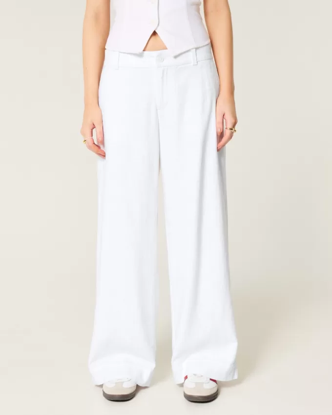 Hollister Livvy Low-Rise Wide-Leg Pants,Hollister Livvy Low-Rise Wide-Leg Pants