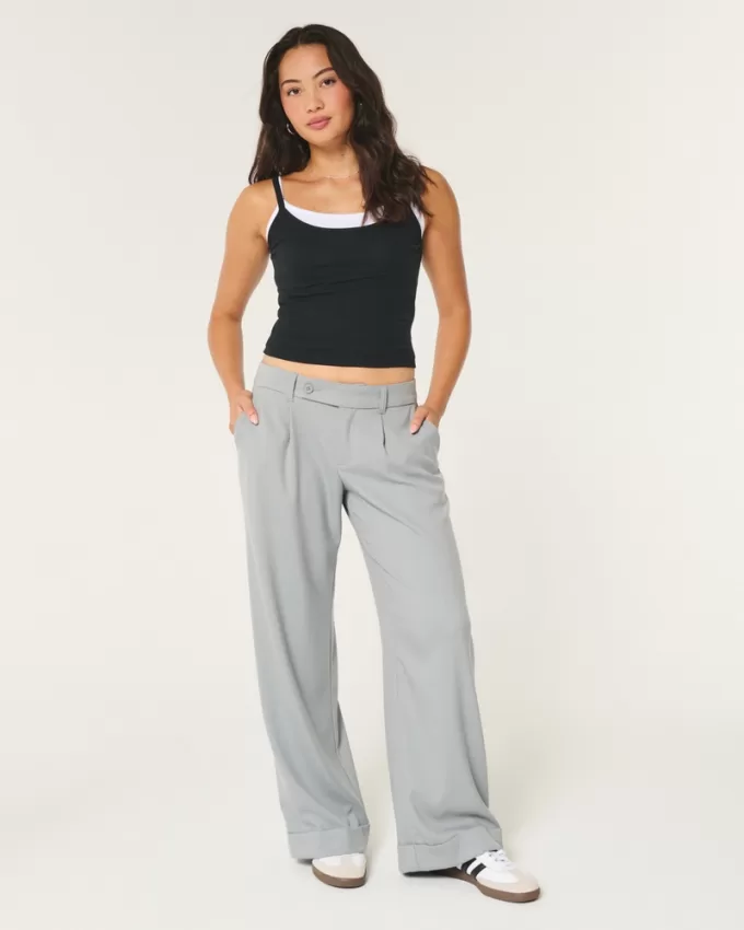 Hollister Livvy Low-Rise Wide-Leg Pants,Hollister Livvy Low-Rise Wide-Leg Pants